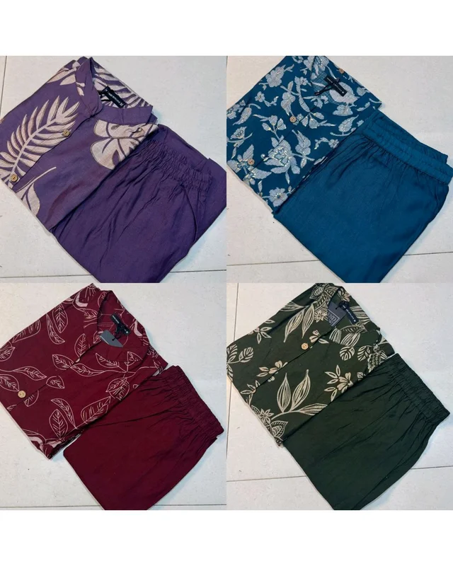Trendy daily college & office wear Co-ord Set outfit relaxed & comfort fit - Jungle Mist Last, M