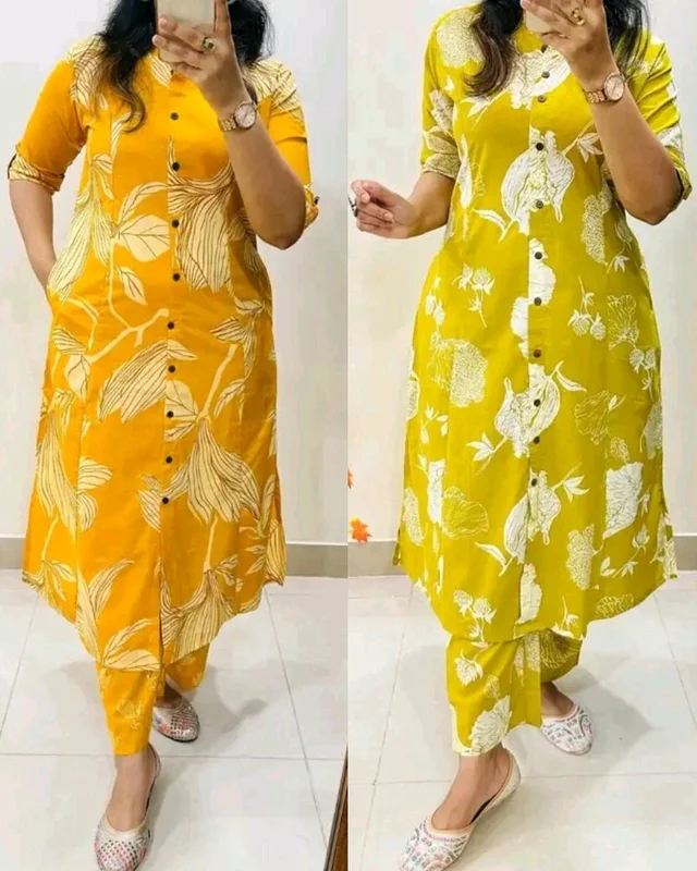 Trendy daily college & office wear Co-ord Set outfit relaxed & comfort fit - Yellow Right, 3XL