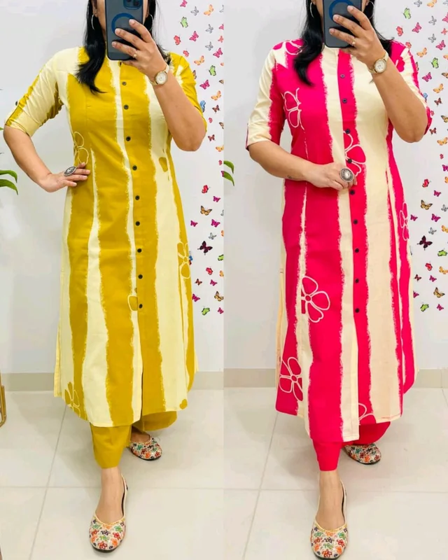 Trendy daily college & office wear Co-ord Set outfit relaxed & comfort fit - Yellow, M