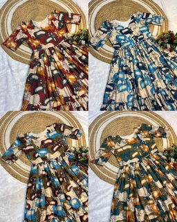 This beautiful kalamkari printed maxi gown made with soft cotton fabric and feeding zip also attached - Mango Tango, S