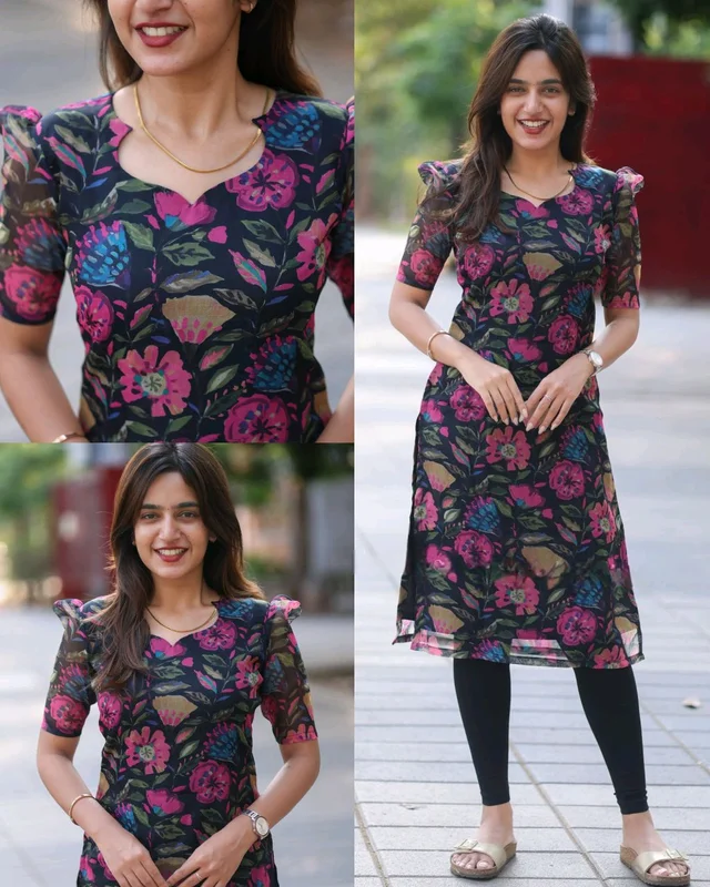 Super Trendy Stylish Kurti
- Black, S
