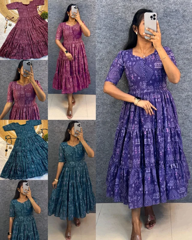 Launching the most unique "village print "Hakoba maxi gown with one side pocket
- Grape, XL