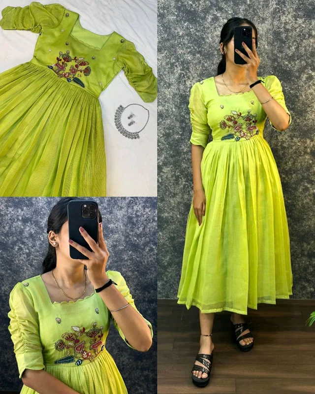 Launching Our Latest Beautiful Stylist Gown with Handowk – Where Elegance Meets Comfort
- Parrot Green, L