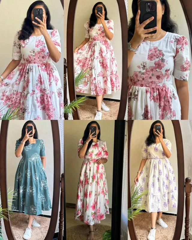 Introducing Beautiful prints of pure and rich Soft Cotton - White 1st, S
