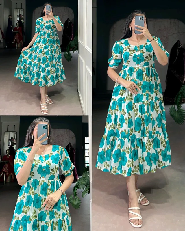 When rich Vichitra silk meets the magic of florals, you get more than just a dress 💐
- Fountain Blue, 2XL