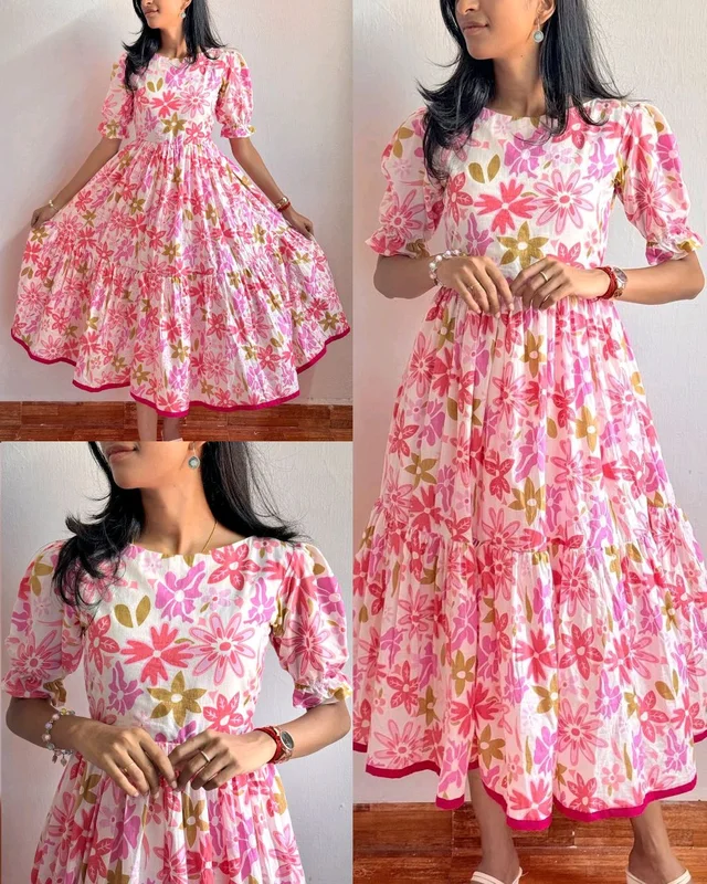 Introducing Beautiful prints of pure and rich Soft Cotton - Pink, XL