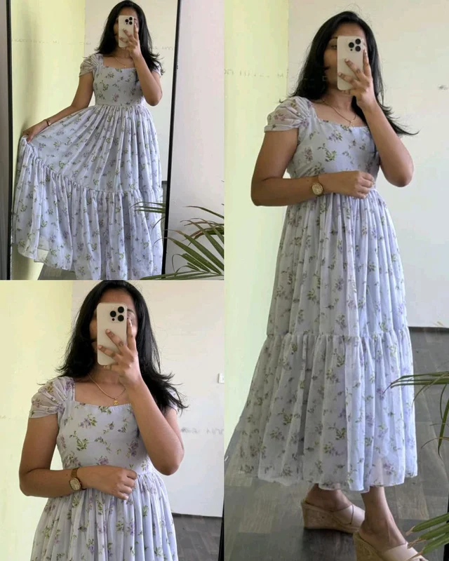 This Unique Style Georgette dress With beautiful colour Adding The Charm Just The Way Lights Do To Festival - XL
