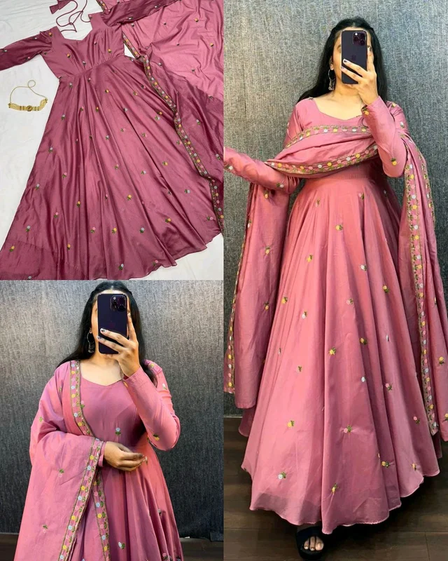 QUEEN LOOK TRENDY EXCLUSIVE MASTER GOWN SERIES FESTIVAL SALES - Pink, 2XL
