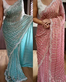 High Trending Presenting you the luxurious and glamorous hand work saree
- Free Size, Green
