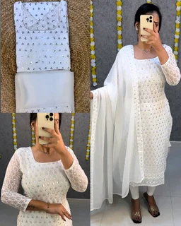 New Launching chikankari Side knot kurti + dupata only - Wine, S