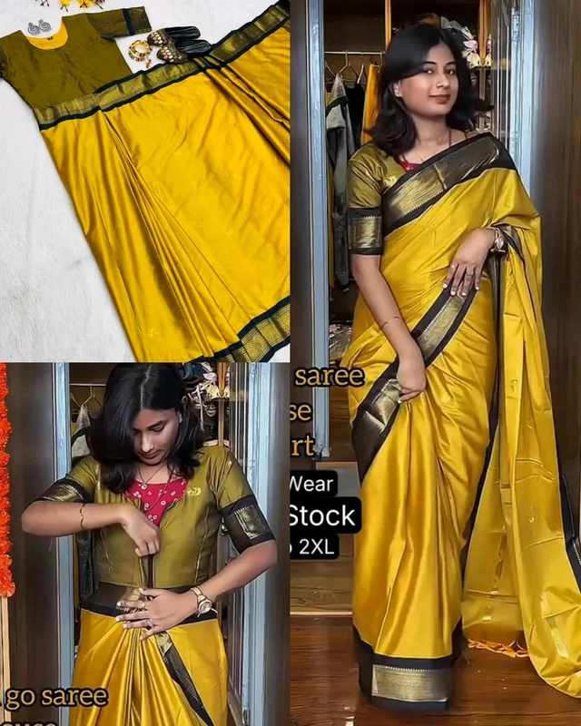 New Trending Zip & Go saree - M