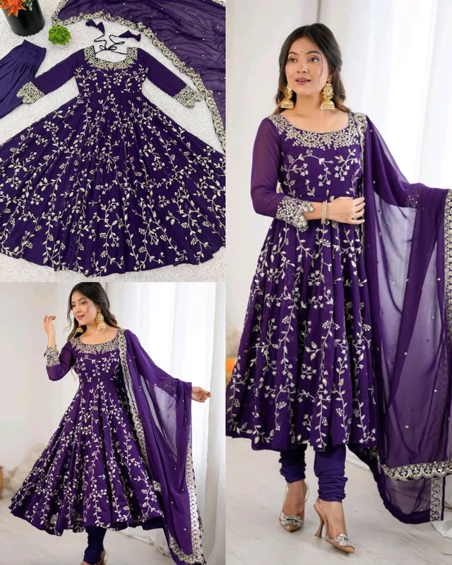 Trendy Women’s Ethnic Anarkali Gown Fully Stitched & Ready to Wear
- Pigment Indigo, L
