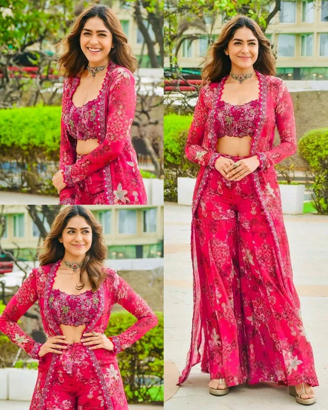 Designer Sharara Set - Cherry Pie, M