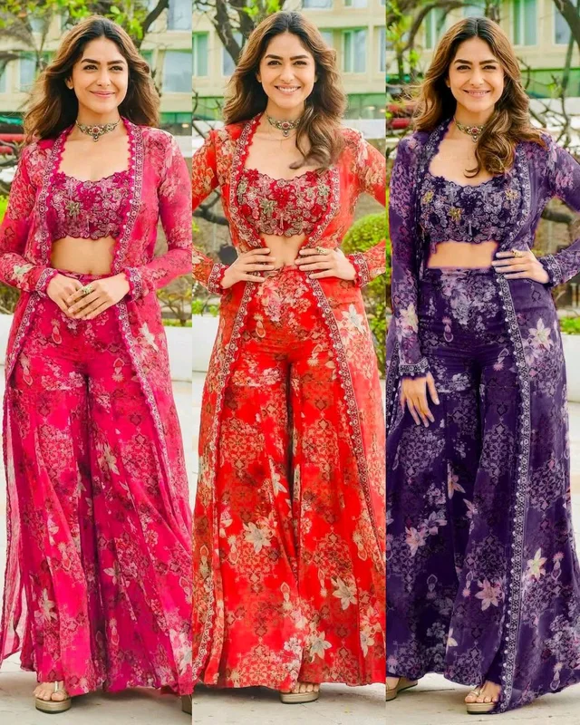 Designer Sharara Set - Cherry Pie, 3XL