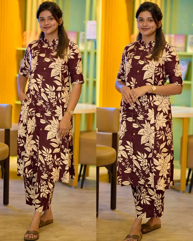 Trendy daily college & office wear Co-ord Set outfit relaxed & comfort fit
- Morocco Brown, S