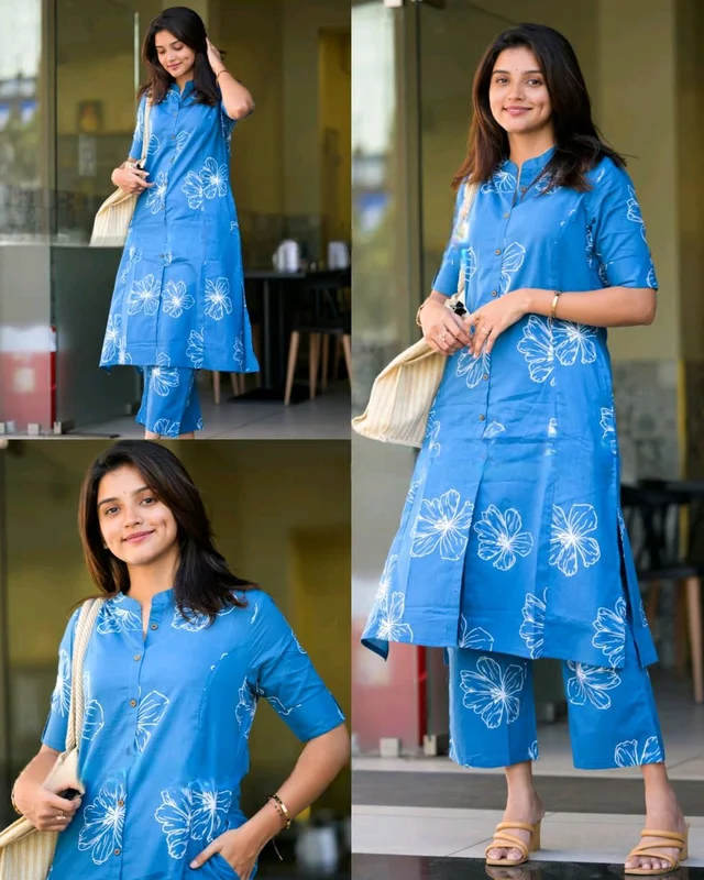 Trendy daily college & office wear Co-ord Set outfit relaxed & comfort fit
- L
