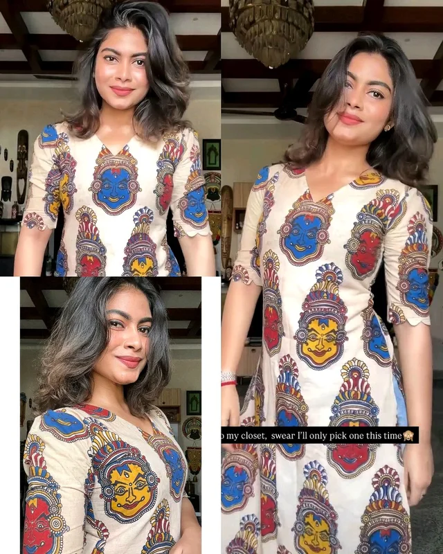 Traditional Kalamkari-Inspired Print Kurti - 3XL