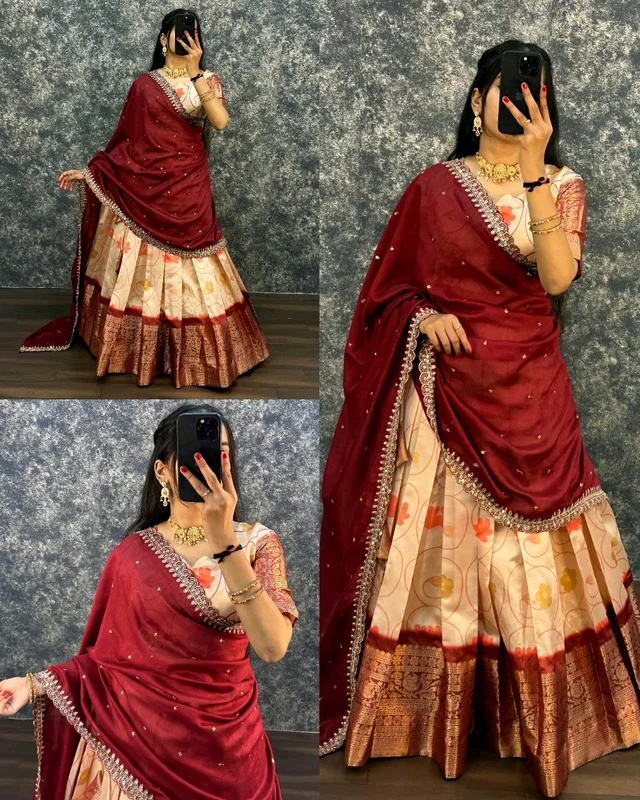 READY TO WEAR TRENDY LEHENGA
- Free Size, Maroon