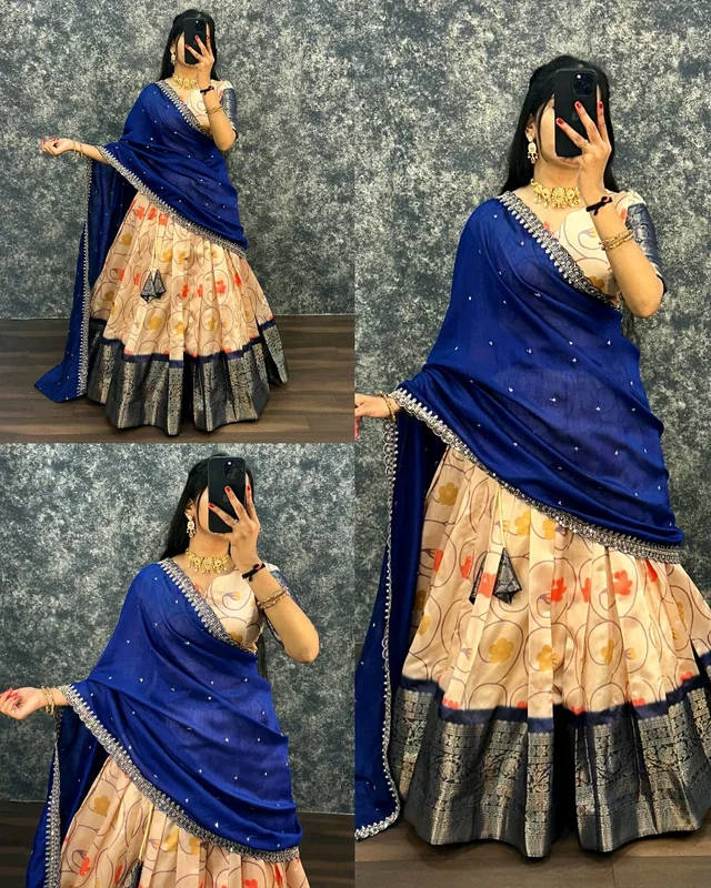 READY TO WEAR TRENDY LEHENGA
- Free Size, Blue