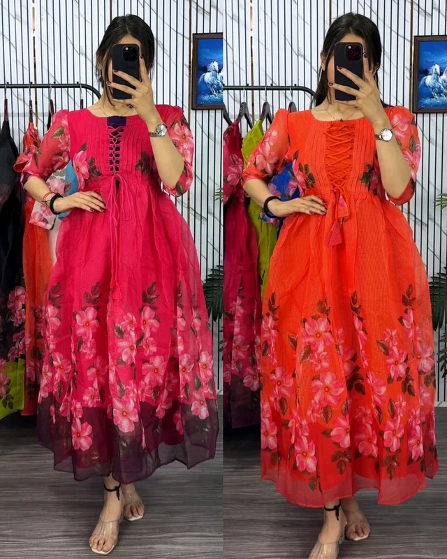 Blooming with beauty in this elegant floral print dress - Wild Watermelon 1st, 2XL