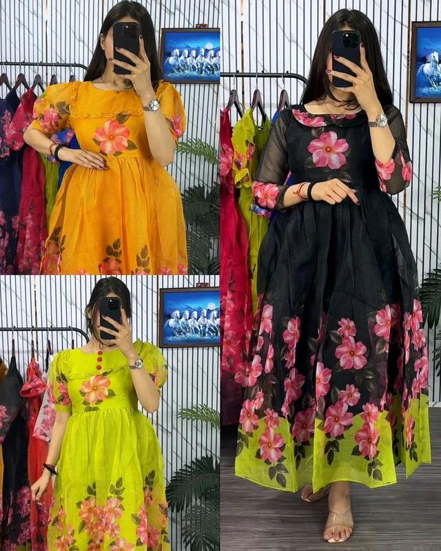 Blooming with beauty in this elegant floral print dress - Black with Flower, 2XL