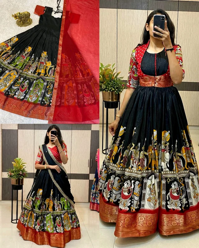 Trendy Gown with koti , Lehenga ( SEPERATE ORDER ) - Black Coat Model, 2XL