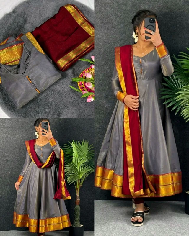 New Super Trendy Traditional Outfit - Dove Gray, L