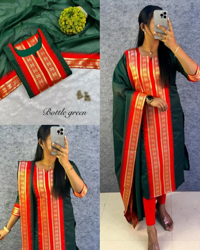 New Super Trendy Traditional Outfit
- Bottle Green, XL