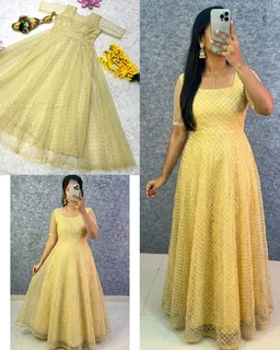 New Launching silver embroidered coding work frock’s to make you priencess look even more cute and pretty
- L, Wine
