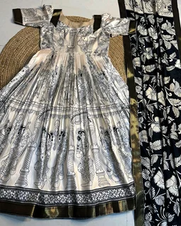 Launching Telugu Bigboss Ritu choudhary kalamkari Anarkali + Dupatta Recreation 😍 - 3XL