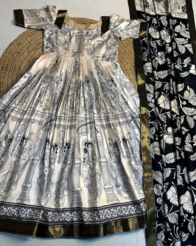 Launching Telugu Bigboss Ritu choudhary kalamkari Anarkali + Dupatta Recreation 😍 - 5XL