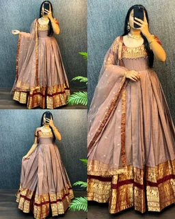Upcoimng New Tradational Festivel Launch Gown With Dupatta
- XL, Green