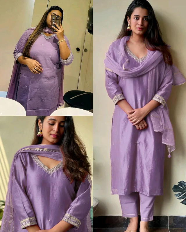 NEW COTTON SILK KURTI SET - XS, Mavue
