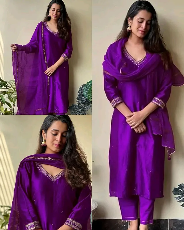 NEW COTTON SILK KURTI SET - XS, Mavue