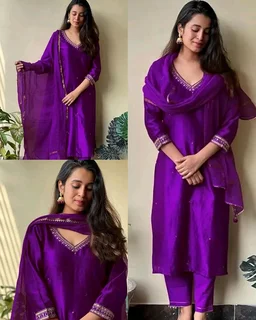 NEW COTTON SILK KURTI SET - M, Mavue