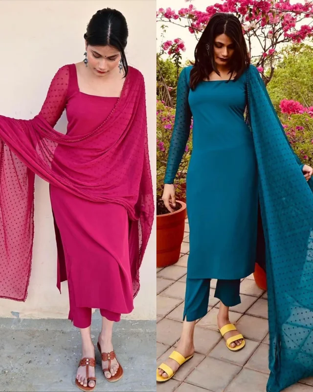Beautiful Women Kurta Sets - Teal, XS