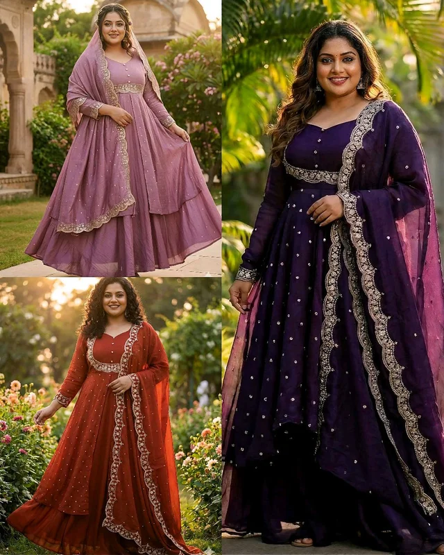 Unveiling Our Stunning Cape Top in Radiant Colours, Paired With a Skirt And Dupptta A Standout Ensemble For Wedding Function, Offering Elegance For Any Function Or Party! ✨ - L, Pigment Indigo