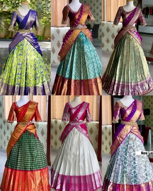 TRADATIONAL HALF SAREE LEHENGA CHOLI - Blue 1st