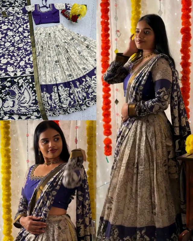 New Super Trendy Festival Special Kalamkari Lehenga choli
- XL