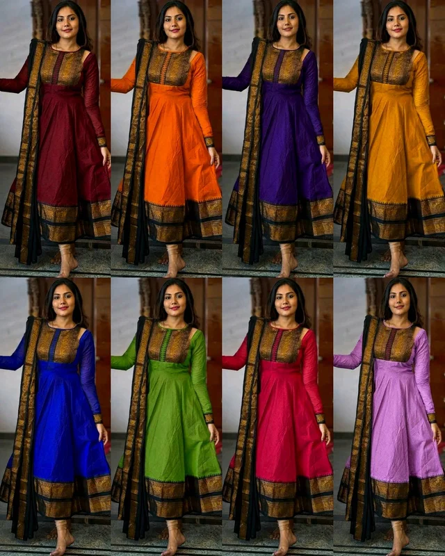 Stylish Maxi With Dupptta - 3XL, Yellow Sea