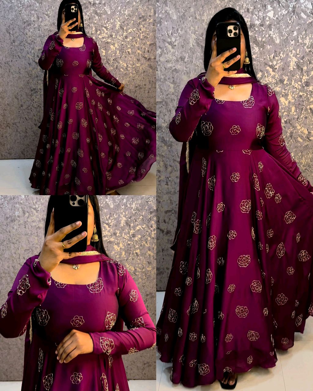 Trendy Own the Festive Spotlight with Mint Elegance - L, Purple