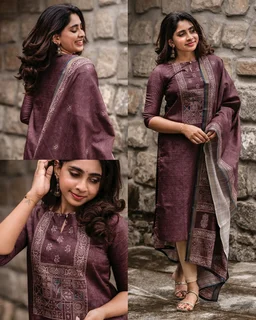 Beautiful Women’s Floral Printed Kurta with Dupatta & Bottom - S, Orient