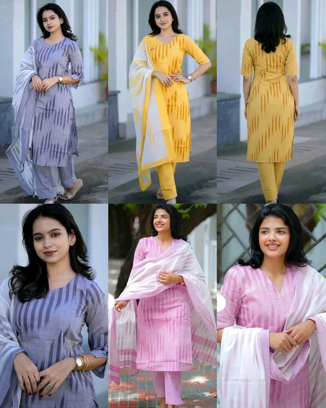 Stylish Rayon Printed Kurta Pant with Dupatta for Women
- S, Yellow