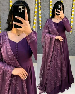 Trendy Launching This Beautiful Gown with attractive Dupatta
- 4XL, Red