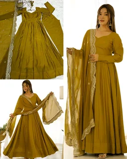 Trendy Beautiful Anarkali Full Set Top, Dupatta & Pant
- S, Maroon