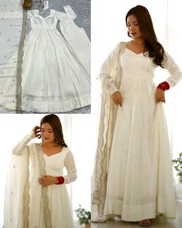 Trendy Beautiful Anarkali Full Set Top, Dupatta & Pant
- S, Maroon
