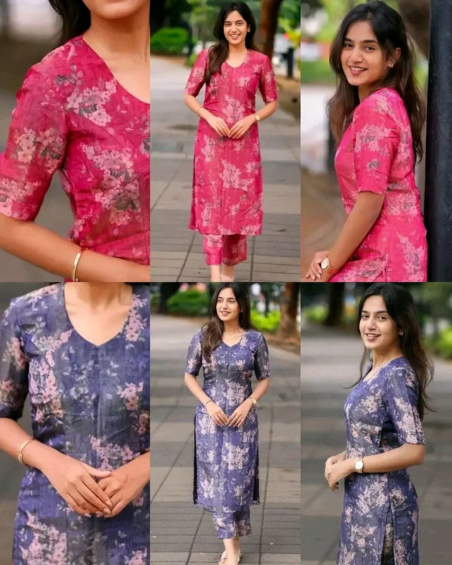 HIGH DEMANDED KURTA SET - XL, Lavender Purple