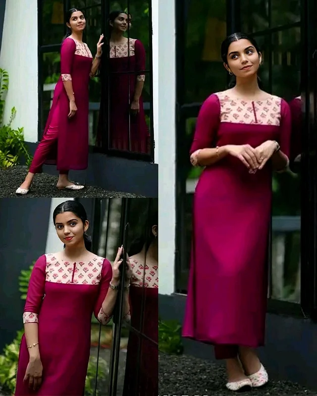 Women's Attractive Daily Wear and Short Sleeves Printed rani Kurti set - S