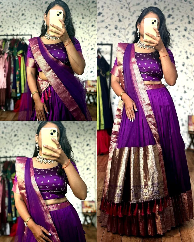 A perfect blend of rich tones that makes you look effortlessly elegant for festive and wedding occasions
- 3XL, Purple