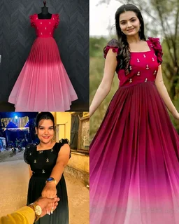 Trendy Graceful Women Gowns - M, Purple